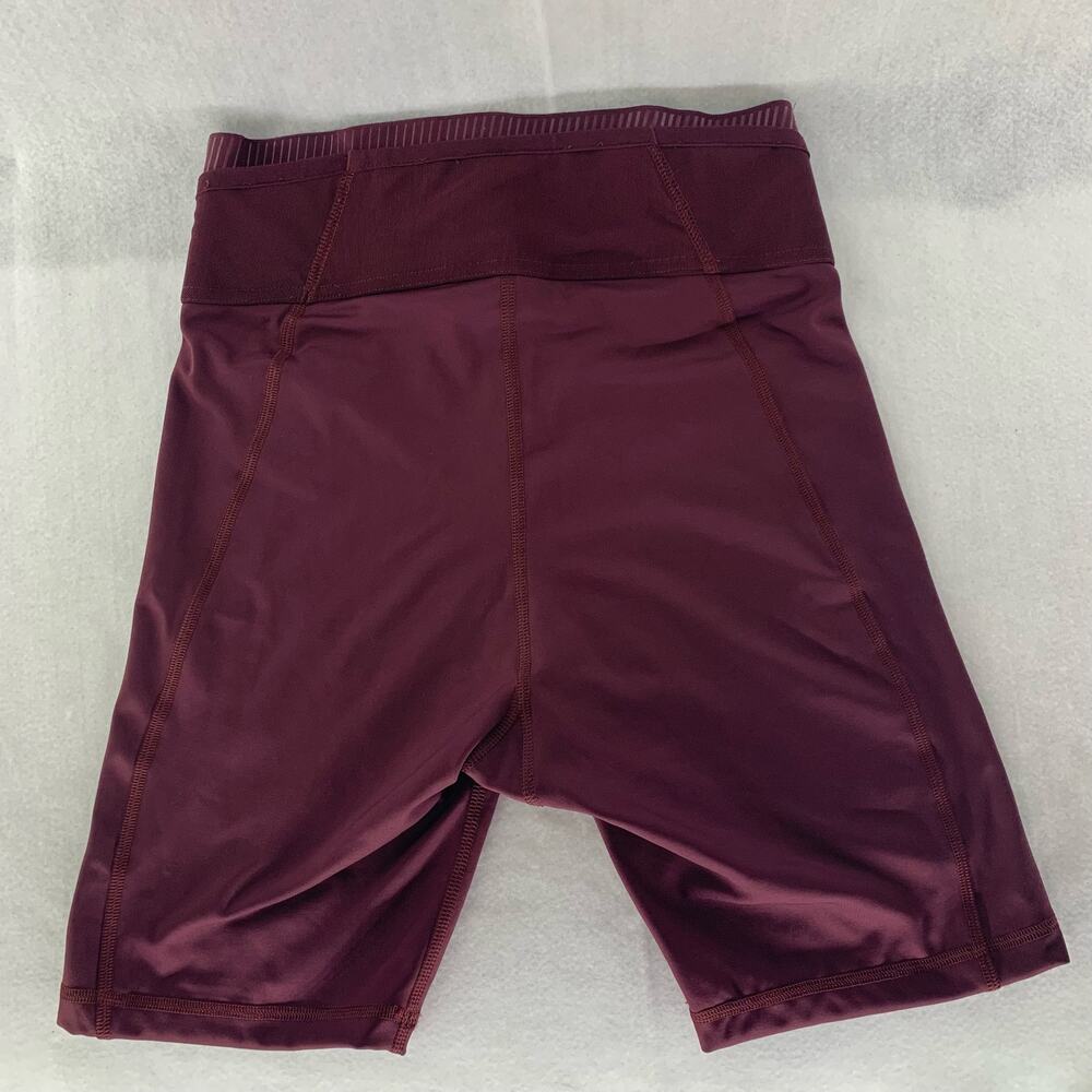 Adidas Techfit Primegreen Biker Shorts Maroon Size S Compression - Picture 2 of 7